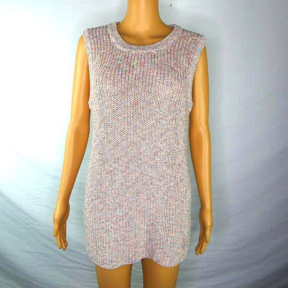 Ella Moss Gardenia Sweater Sleeveless Marled Knit Ribbed Large NEW w/ Defect Lrg - Picture 1 of 13